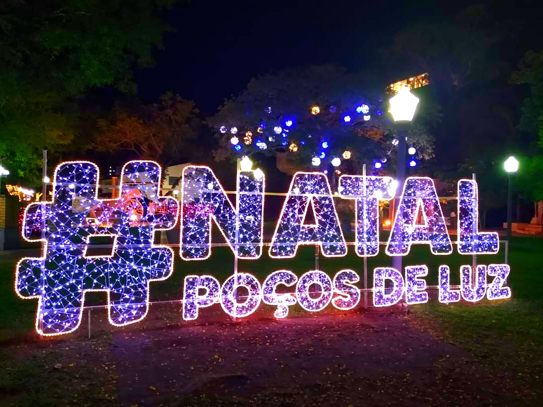 Veja como ficou a decoração de Natal em Poços de Caldas